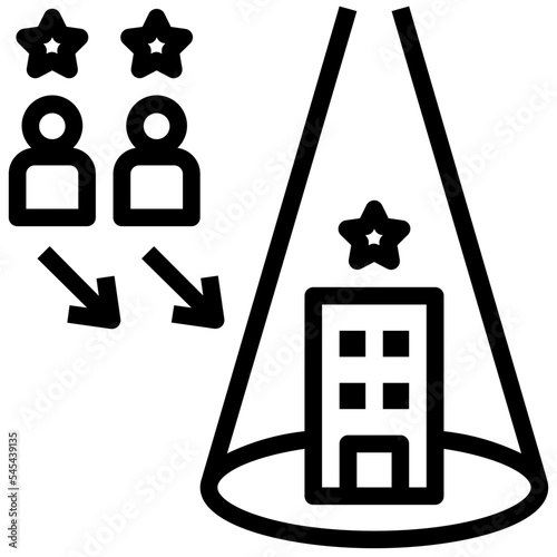 attract outline style icon