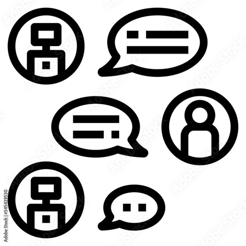chatbot outline style icon