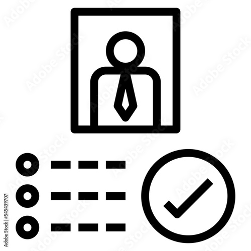competent outline style icon