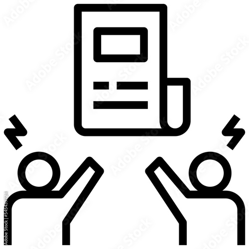 conflict outline style icon