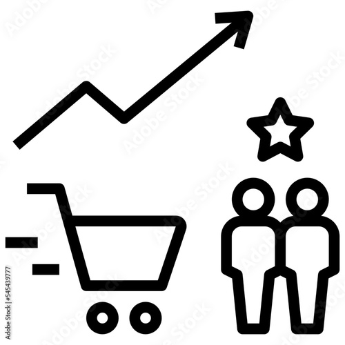 consumer outline style icon