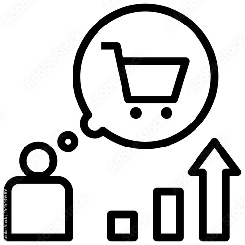 consumer outline style icon