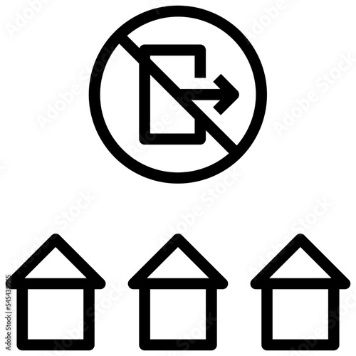curfew outline style icon