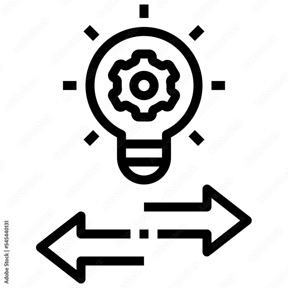 decision intelligence outline style icon decision intelligence outline style icon