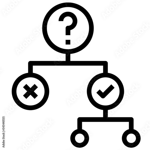 decision outline style icon