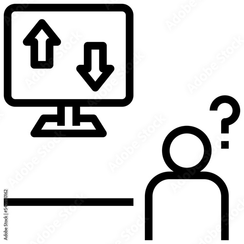 decision outline style icon
