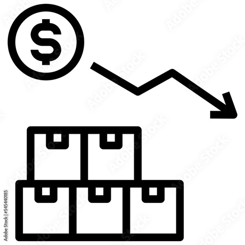 deflation outline style icon