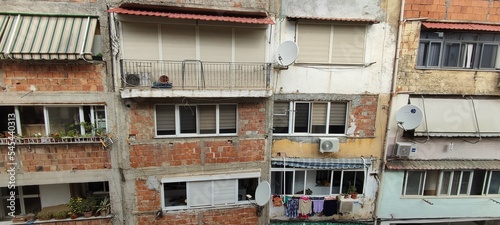 Residential neighborhood in Tirana  Albania