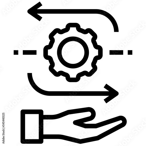 digitalization outline style icon
