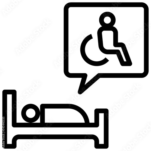 disability outline style icon