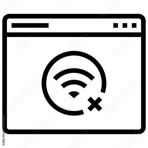 disconnected outline style icon