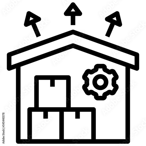 distribution outline style icon
