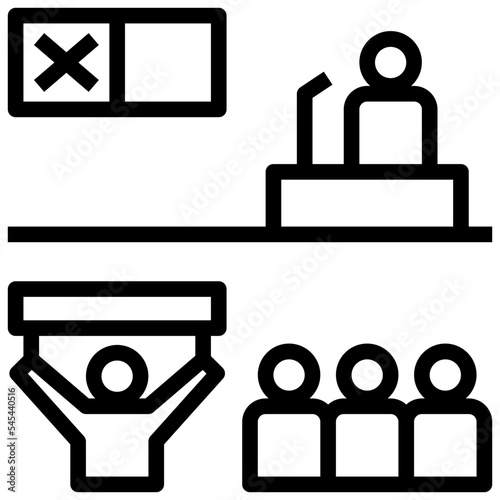 electioneering outline style icon