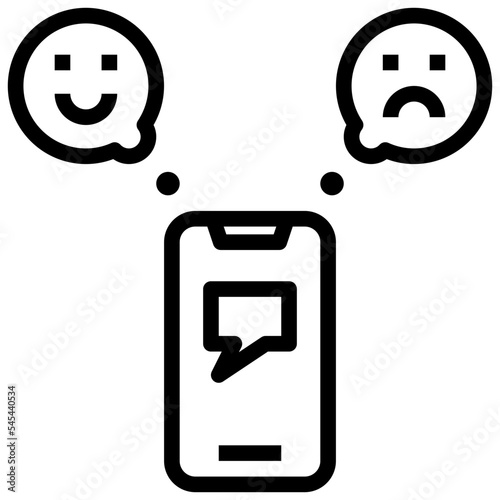 emotion outline style icon