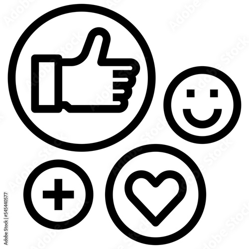 engagement outline style icon