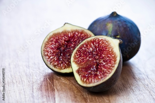 Three pieces of fig.