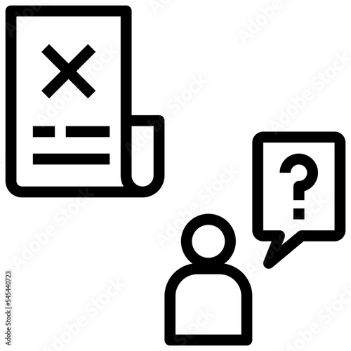 fake news outline style icon