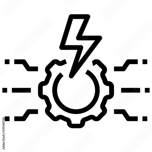 fast execution outline style icon