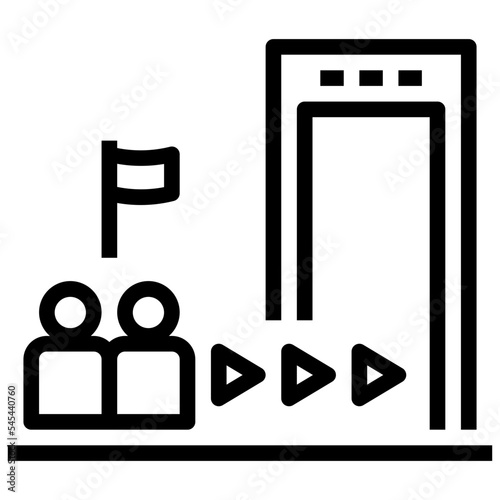 fast outline style icon