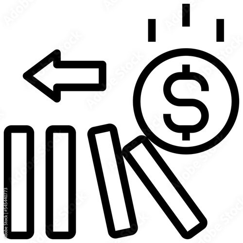 financial outline style icon