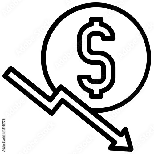 financial outline style icon