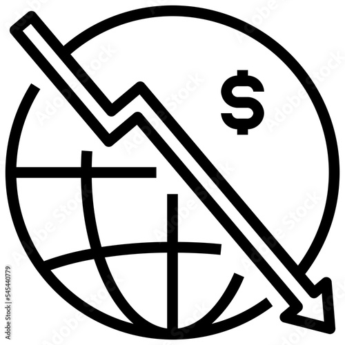 financial outline style icon