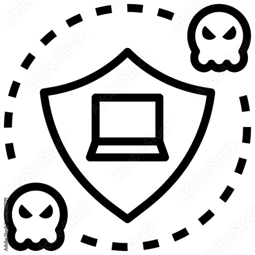 firewall outline style icon