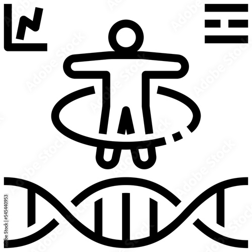 genetic outline style icon