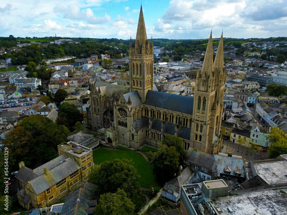 Aerial view of the Truro Cathedral