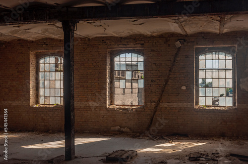 Old abandoned historic brick brewery in Budapest  Hungary