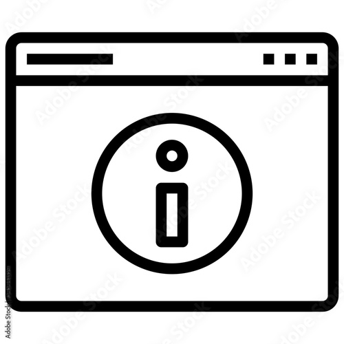 information outline style icon