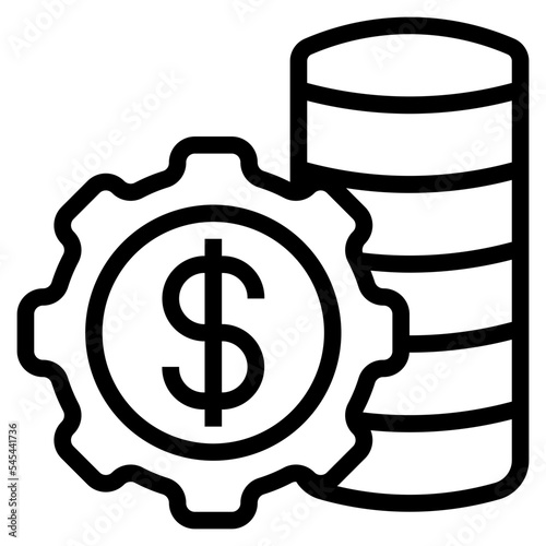 management outline style icon