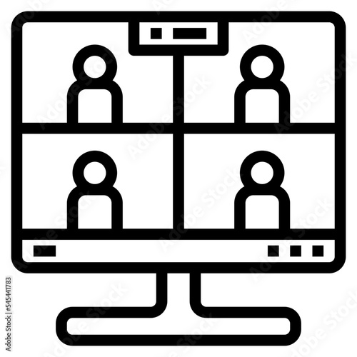 meeting outline style icon