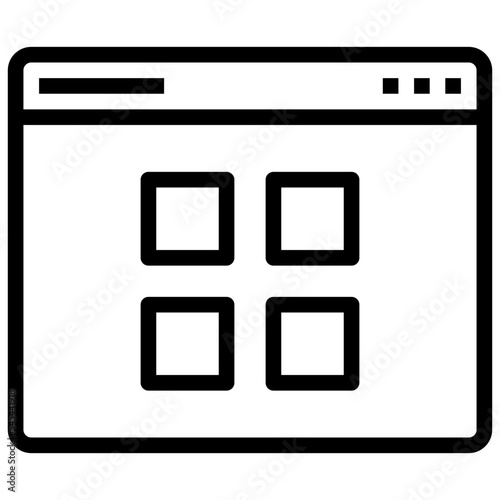 multitask outline style icon