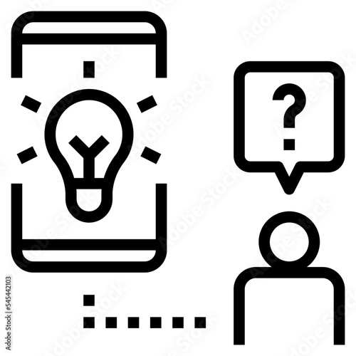online studying outline style icon