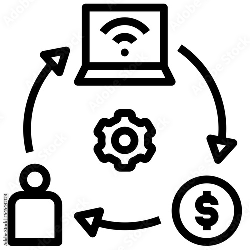 online outline style icon