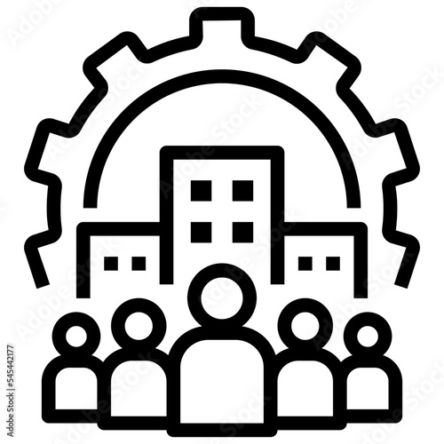 organization management outline style icon