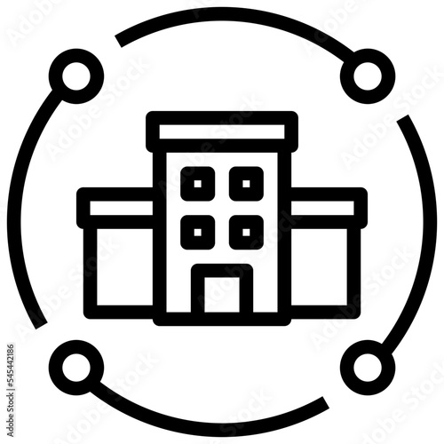 organization outline style icon