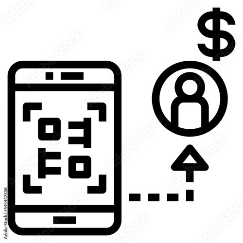 pay outline style icon