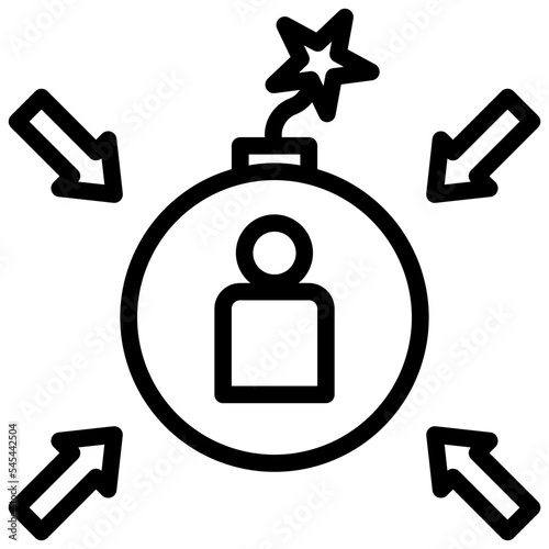 pressure outline style icon