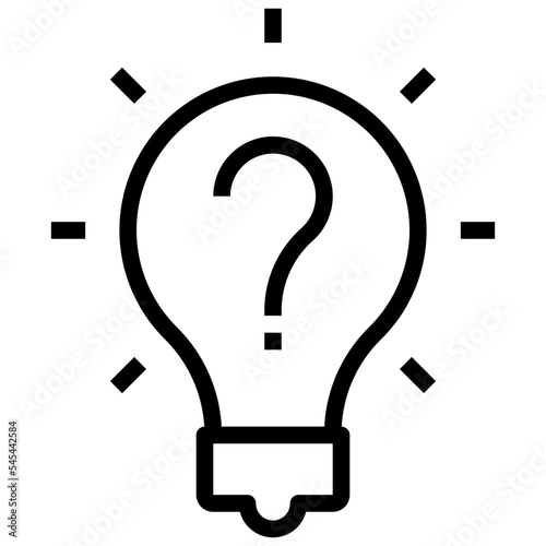 problem solving outline style icon