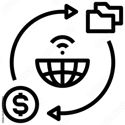 purchasing outline style icon