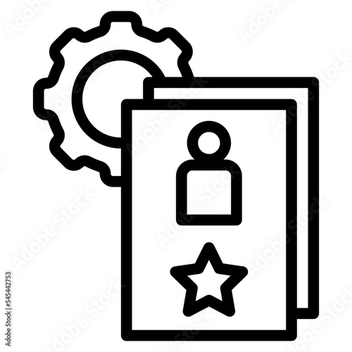 qualification outline style icon