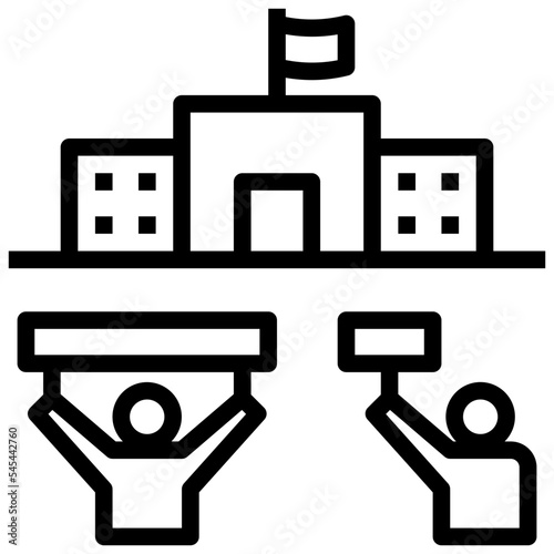 rally outline style icon