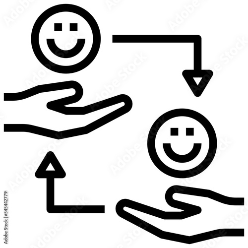 reaction outline style icon