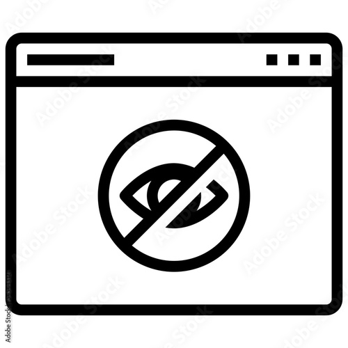 sensitive content outline style icon
