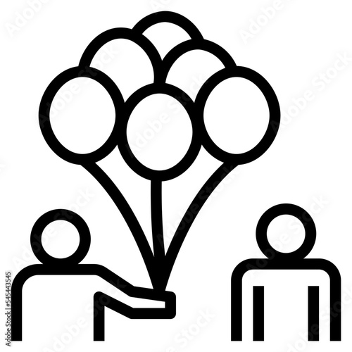 surprise outline style icon
