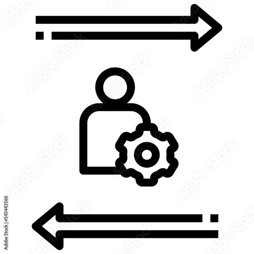swap outline style icon