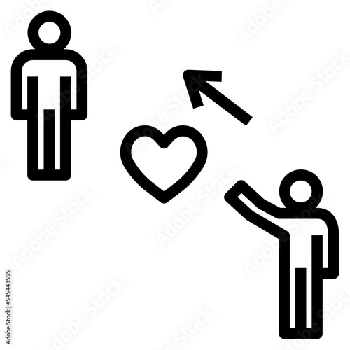 take care outline style icon