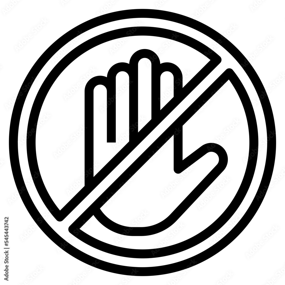 touchless outline style icon touchless outline style icon